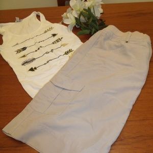 Chico's Camp Cargo Skirt Size 0= 4